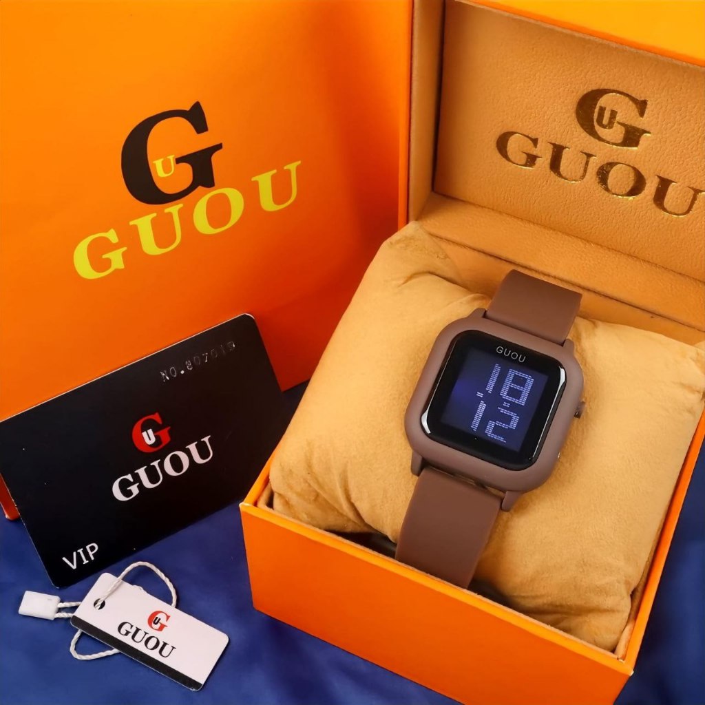 Jam Tangan Original Guou 9982 Digital 36mm Kotak Watches /  Watch Free Box
