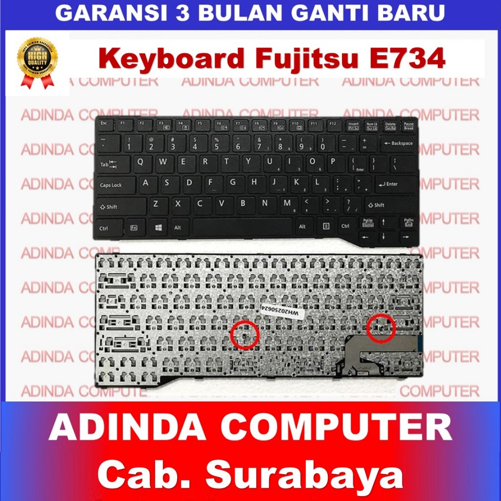 Keyboard Fujitsu Lifebook E743 E744 E745 E746 E733 E734 E544 E546 E547 U745 E736 T725 T726 STYLISTIC