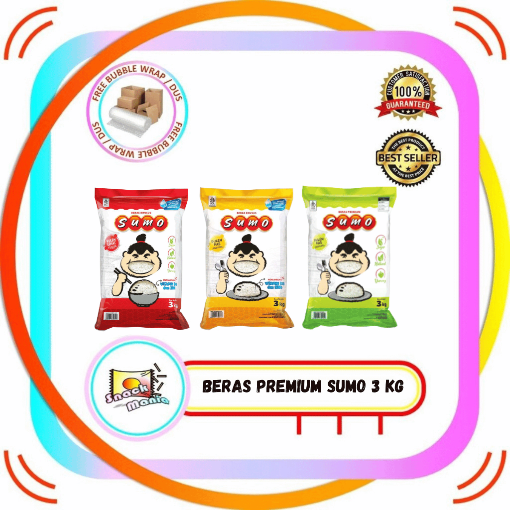 Beras Premium Sumo Kuning - Merah - Hijau ~ 3 kg Super Rice