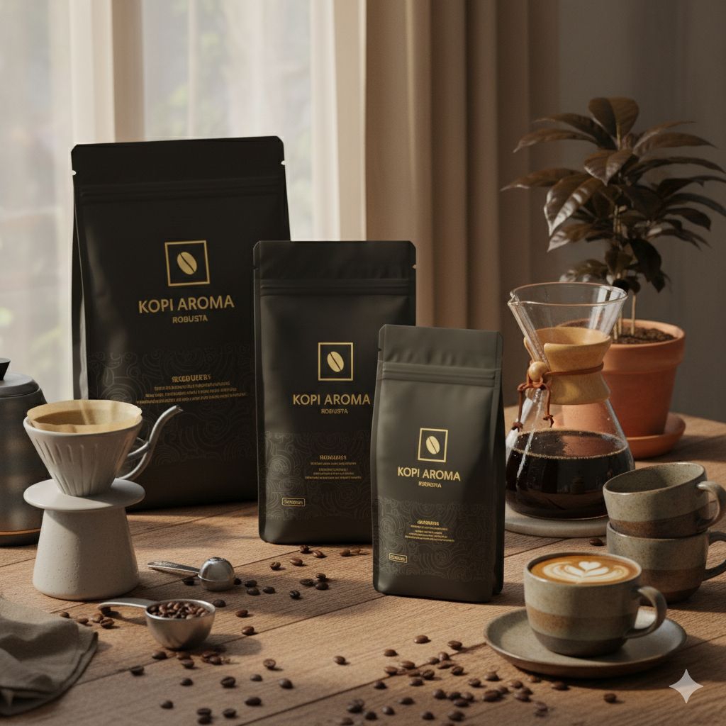 bubuk kopi robusta kemasan 250gr