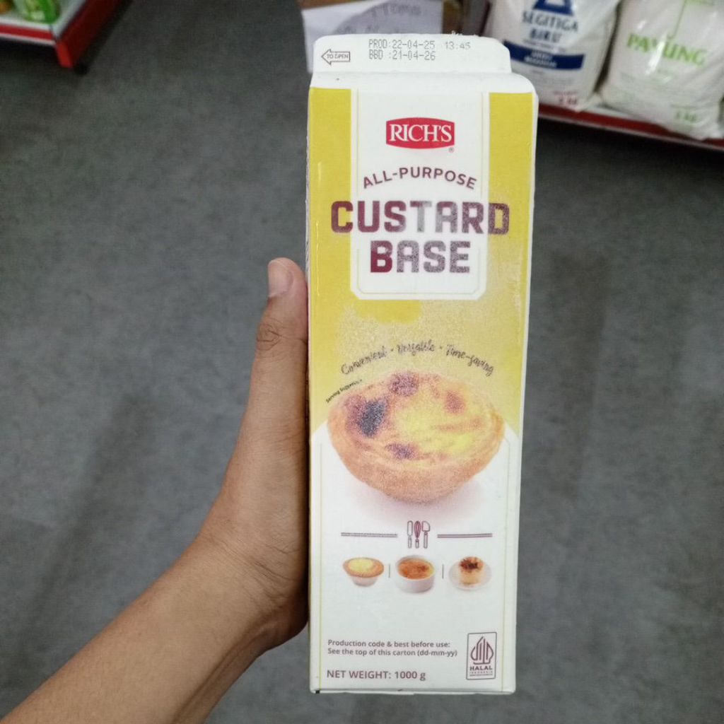 RICH'S CUSTARD BASE 1000G / hanya utk pengiriman dalam kota
