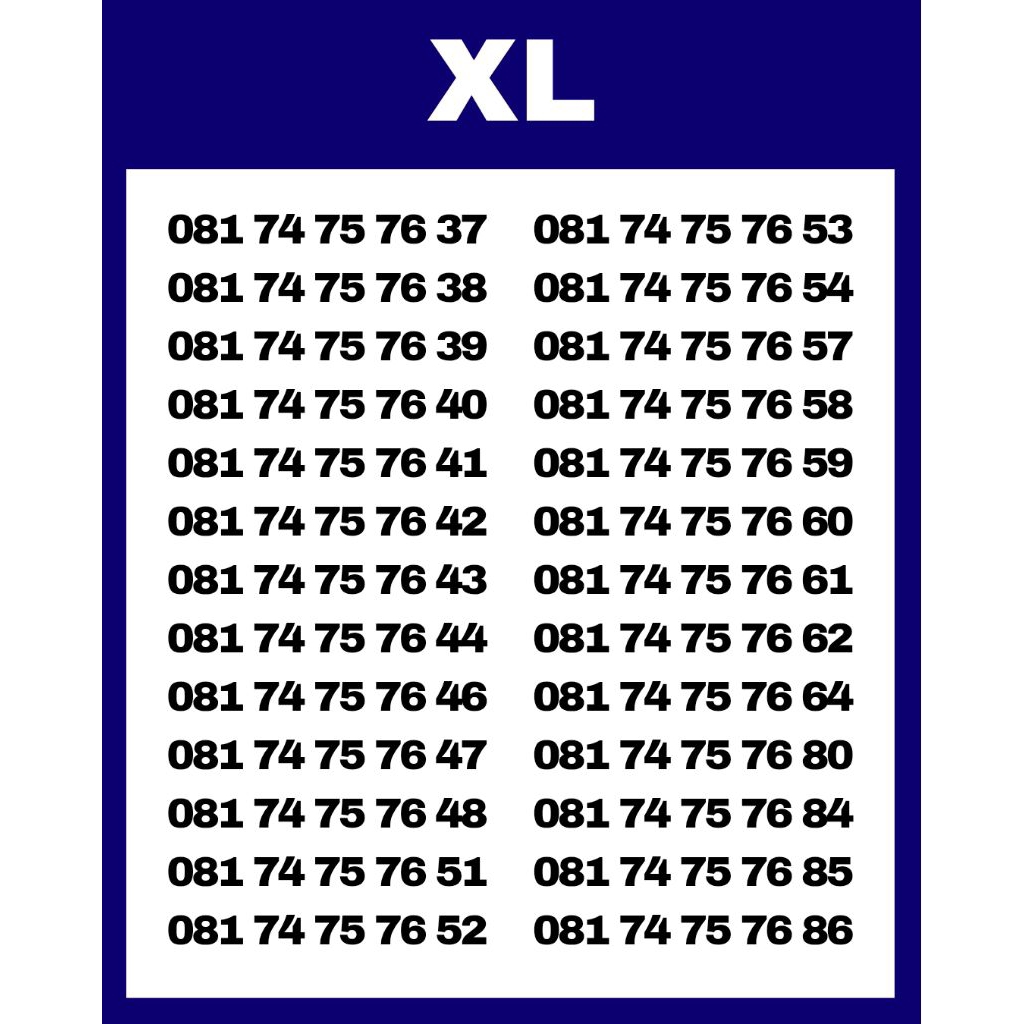 NOMOR CANTIK XL 11 DIGIT