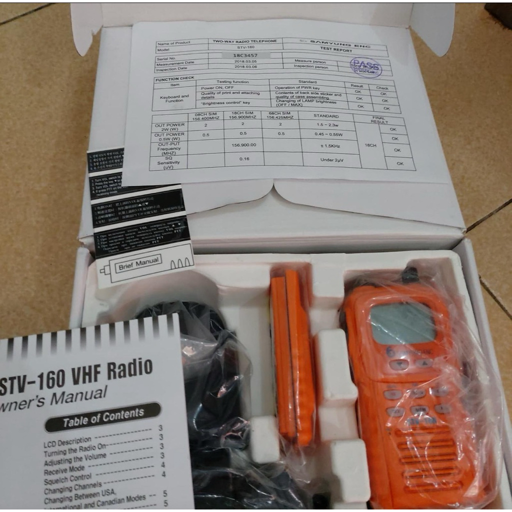 Samyung STV-160 Two Way Vhf Radio Ht