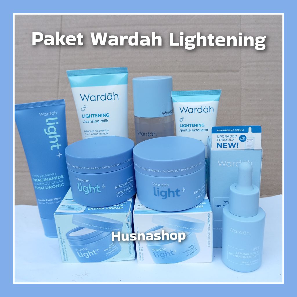 Paket Wardah Lightening Lengkap  / 1 Paket Lengkap Komplit Sepaket Murah Untuk Kulit Normal dan Keri