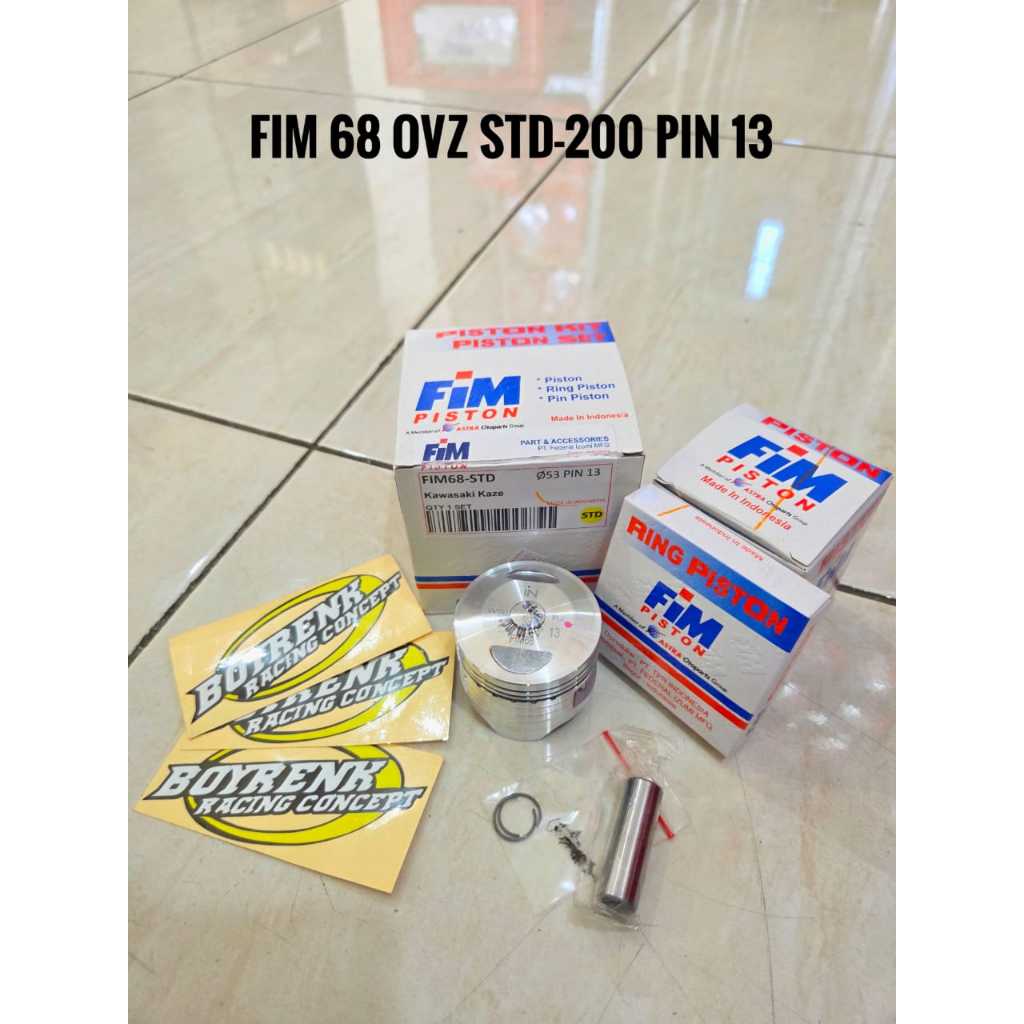 PISTON KIT SEHER KIT FIM 68 FIM68 KAZE OVZ STD |50 |100 |150 |200 PIN 13 -BOYRENK RACING CONCEPT