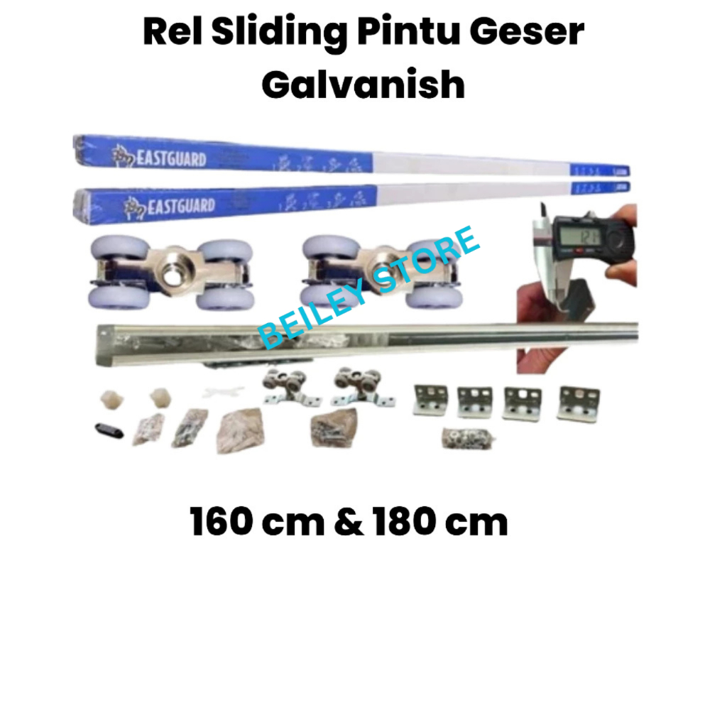 REL PINTU GESER (180CM) GALVANIS / REL PINTU SLIDING BESI