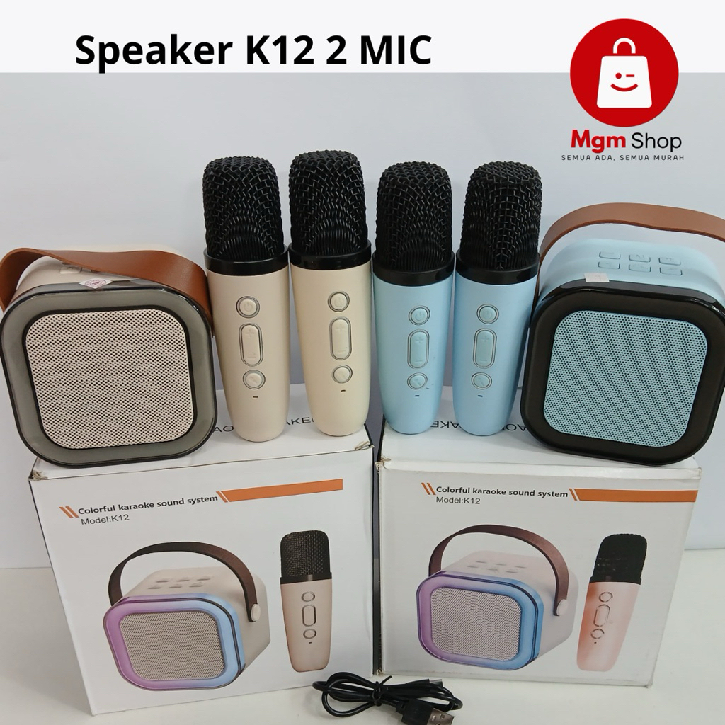 Speaker Wireless Portable K12 MIX 2 2 MIC Bluetooth Speaker GOOD QUALITY EXTRABASS