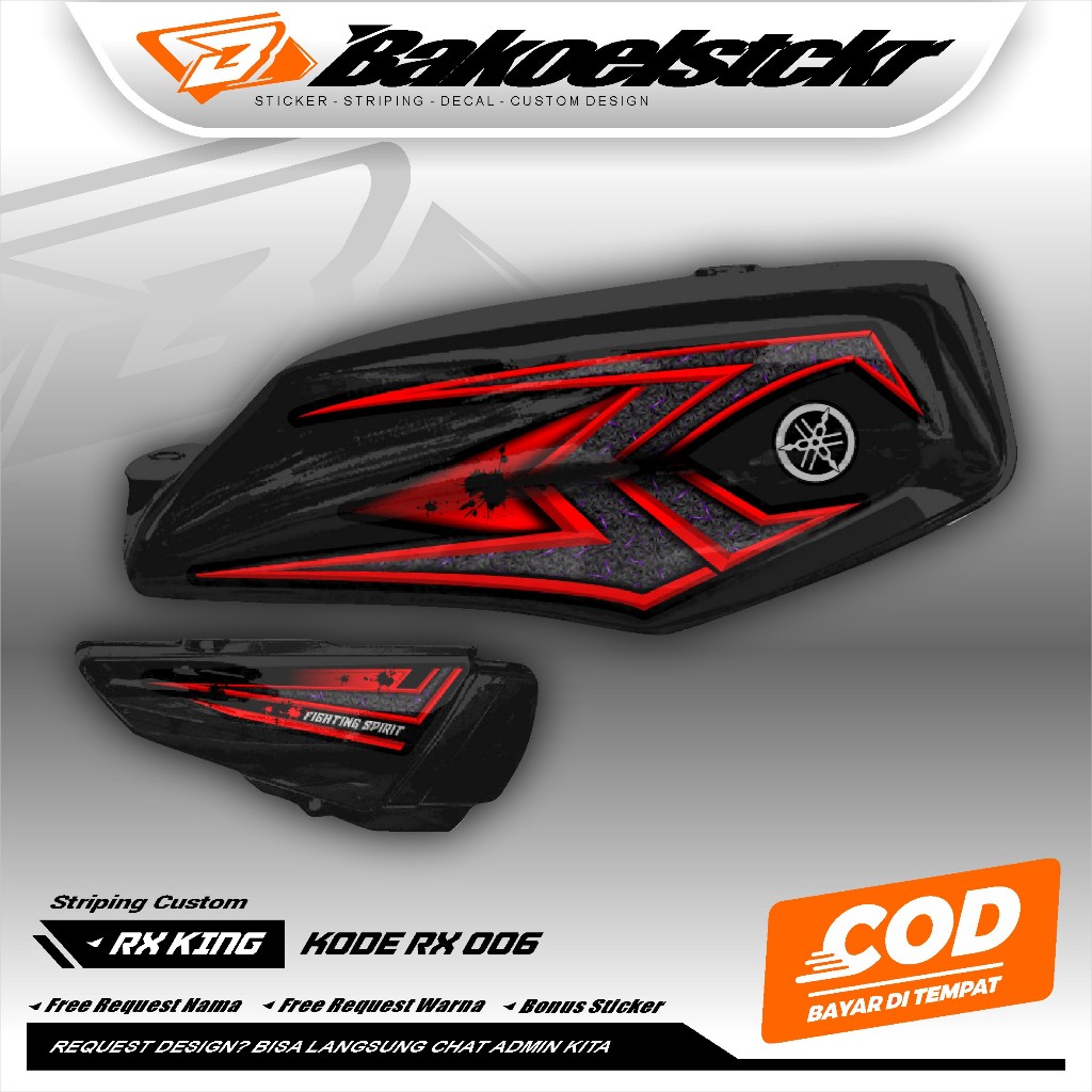 STRIPING RX KING CUSTOM - STRIPING RX KING TRANSPARAN HOLOGRAM - RX 006