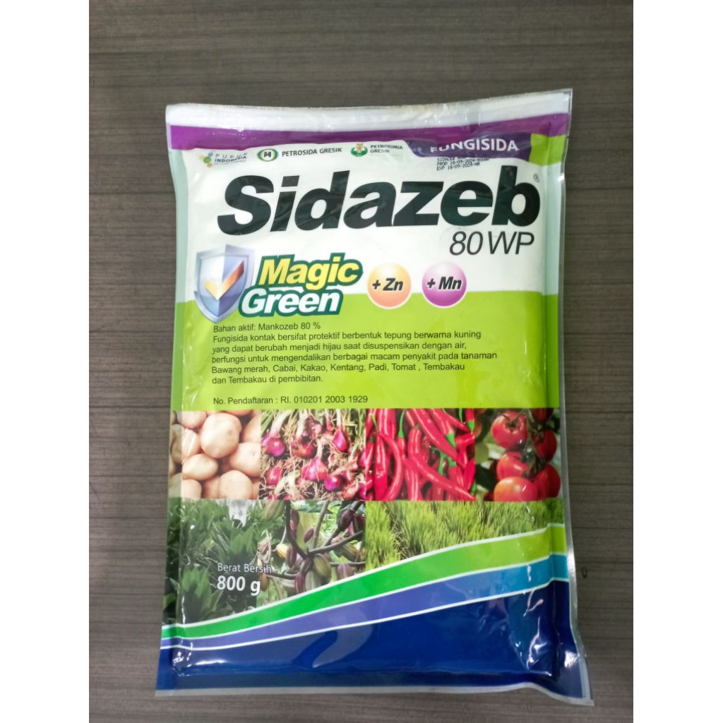 Fungisida SIDAZEB Magic Green 80WP Pengendali Penyakit Tanaman 800 gr