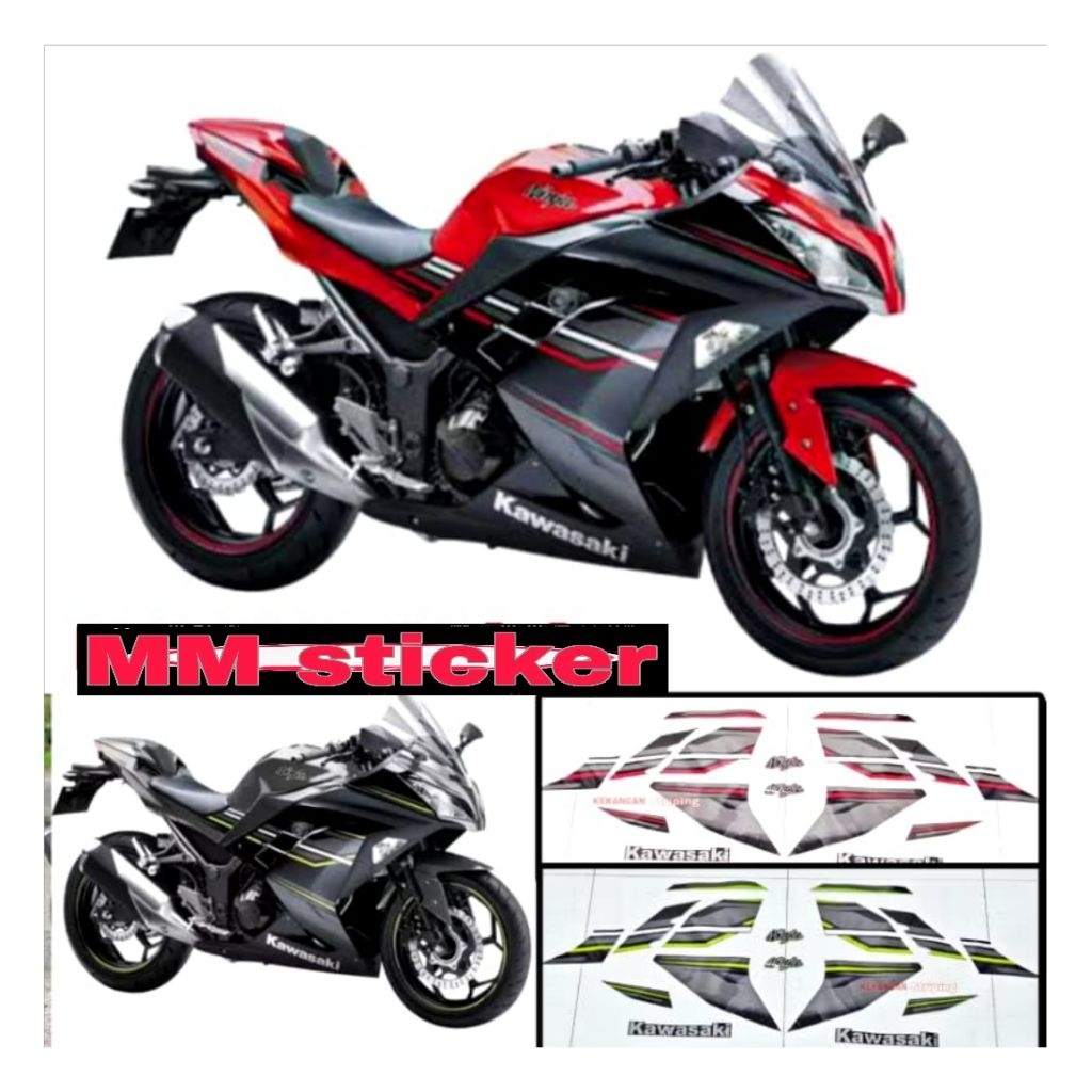 Striping Sticker NINJA 250 FI Tahun 2017 ABS Limited Edition