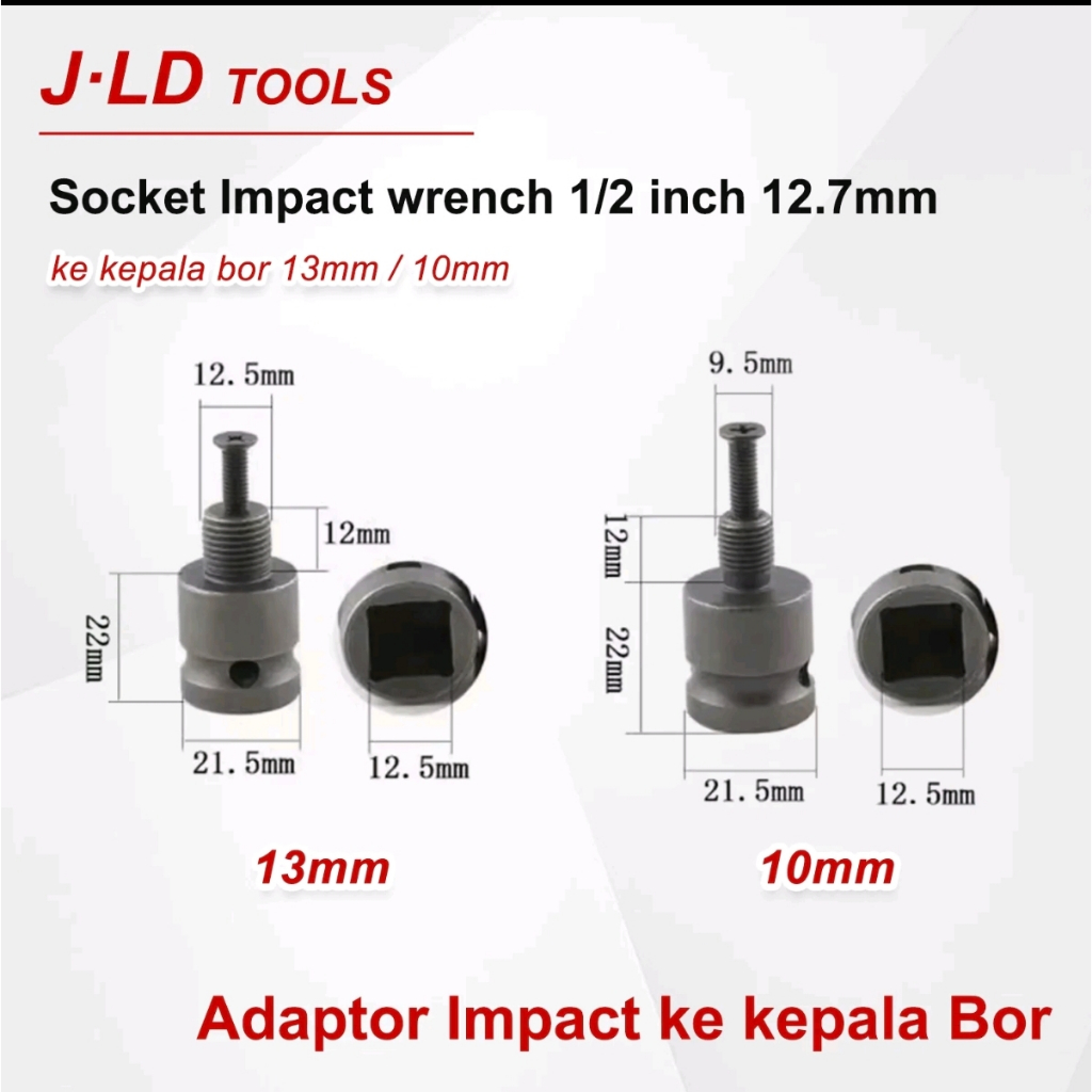 Adaptor Impact 1/2 inch Ke Bor