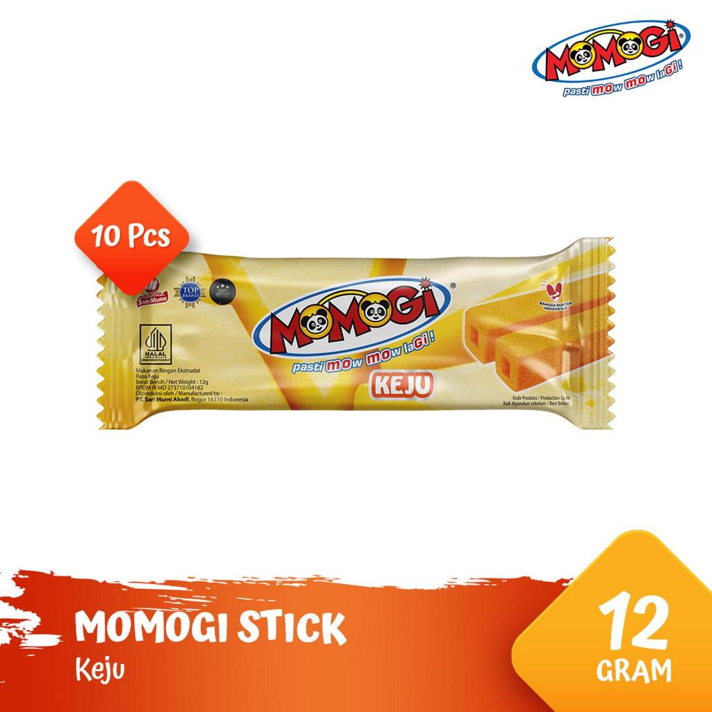 Momogi Stick Snack Keju 12gr 10 Pcs