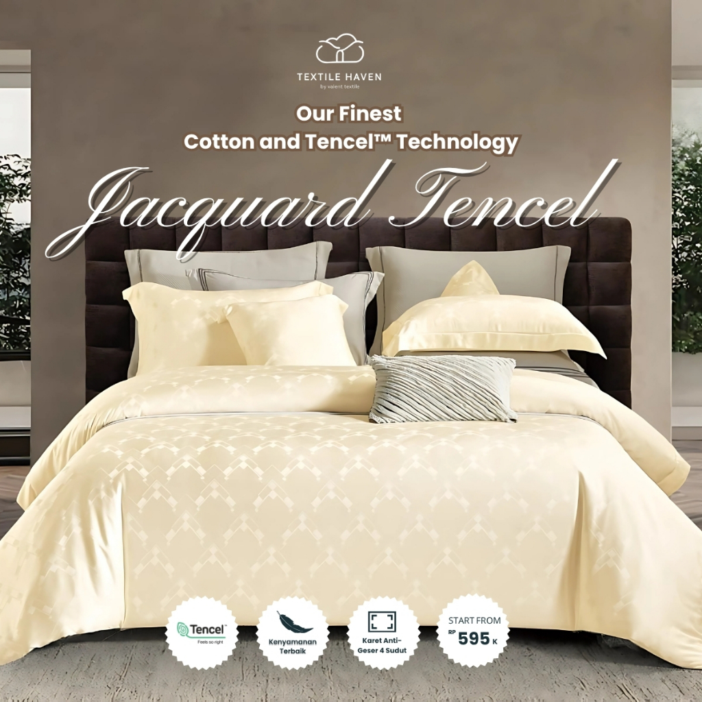 Sprei dan BedCover Jacquard Sutra Serat Bamboo Original 80s | Sprei KingKoil Sutra Emboss tinggi 40