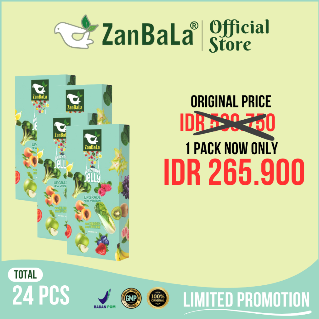 [PROMO 12.12] 4 PACK Zanbala Enzyme Jelly [4 Box - 24 Pcs]