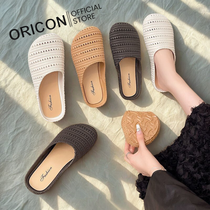 Sandal Slop Anti Slip Sendal Karet Sandal Flat Jaring Jaring