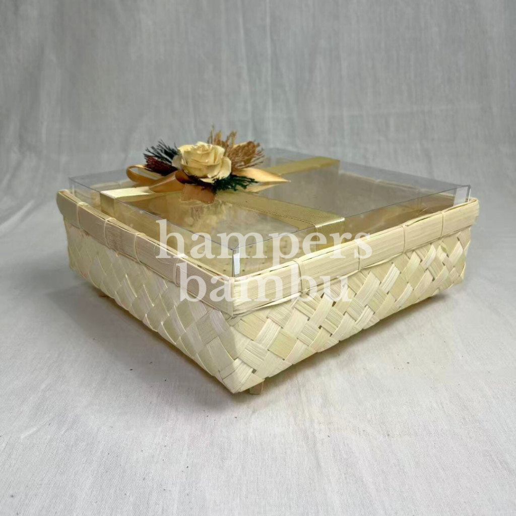 Besek Mika Pita / Besek Alas / Besek Hias Pita + Bunga Rustic B