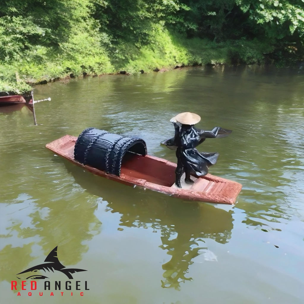 miniatur perahu sampan hiasan aquascape paludarium diorama super realistic