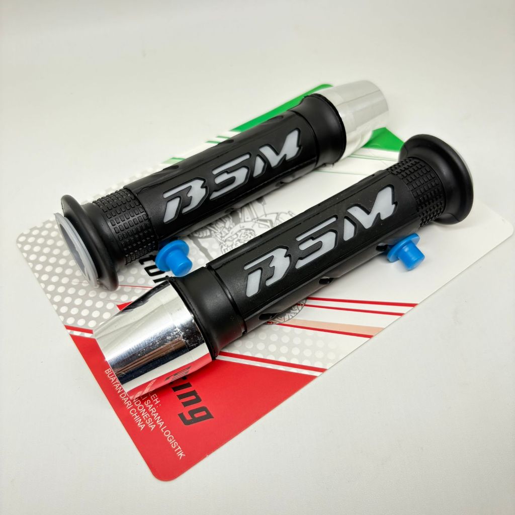 Grip Hanfat Sarung Gas BSM Original dengan Jalu Stang Chrome PCX Universal PNP