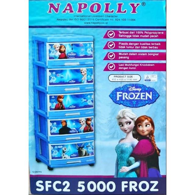 Napolly Lemari 4 Susun Frozen SFC2-4000 FROZ Ukuran 455x435x980mm Furniture Plastik Biru