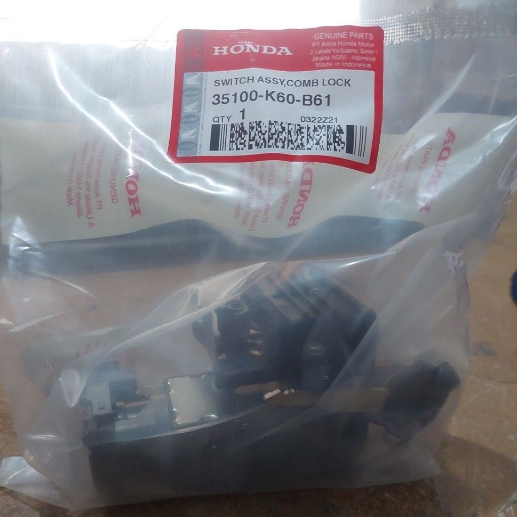KUNCI KONTAK ASSY SET TOMBOL JOK HONDA VARIO 125 ESP 2018-2020 PNP BEAT DELUXE ASLI ORIGINAL (35100-