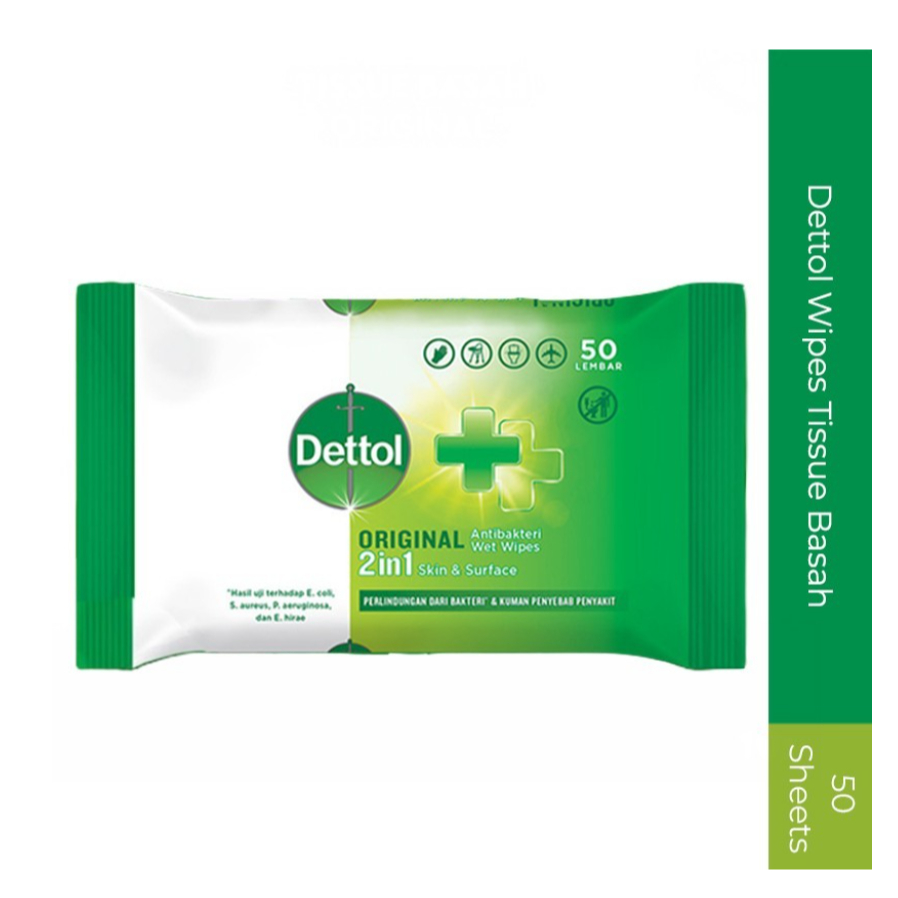 Tisu Basah Dettol 50 Lembar ORIGINAL