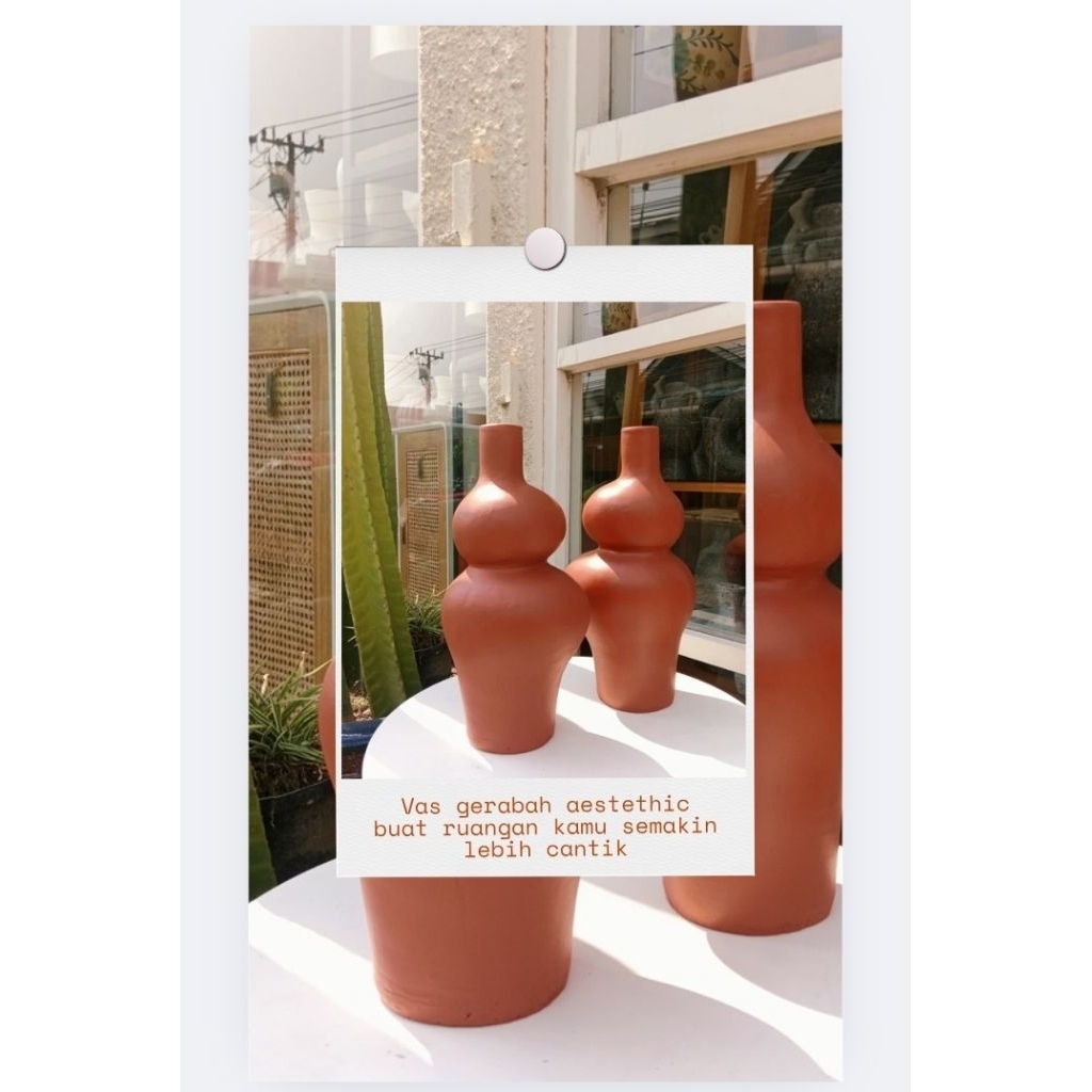 pot tanah liat Aesthetic  / Pot Dekorasi Rumah / Estetik