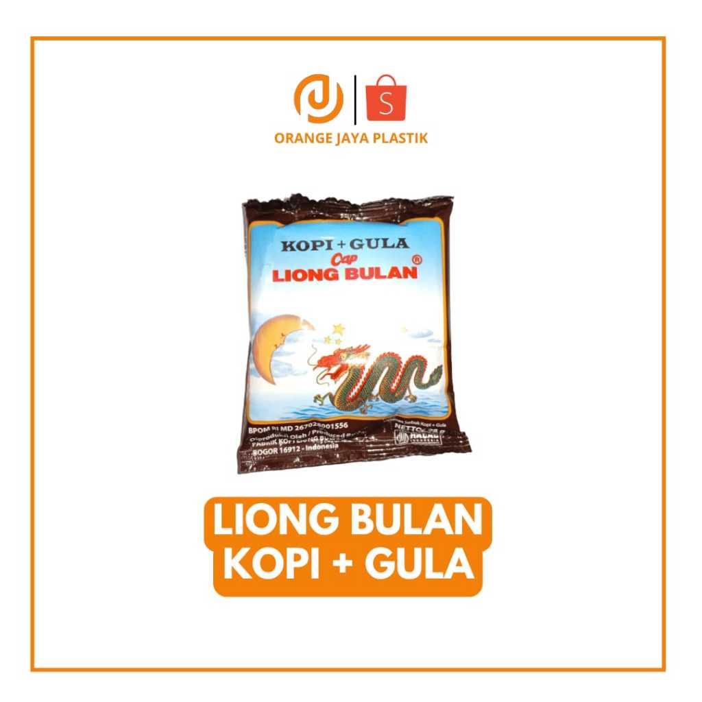 Kopi Bubuk Plus Gula Cap Liong Bulan Isi 10 Sachet / Kopi Liong Bulan Plus Gula