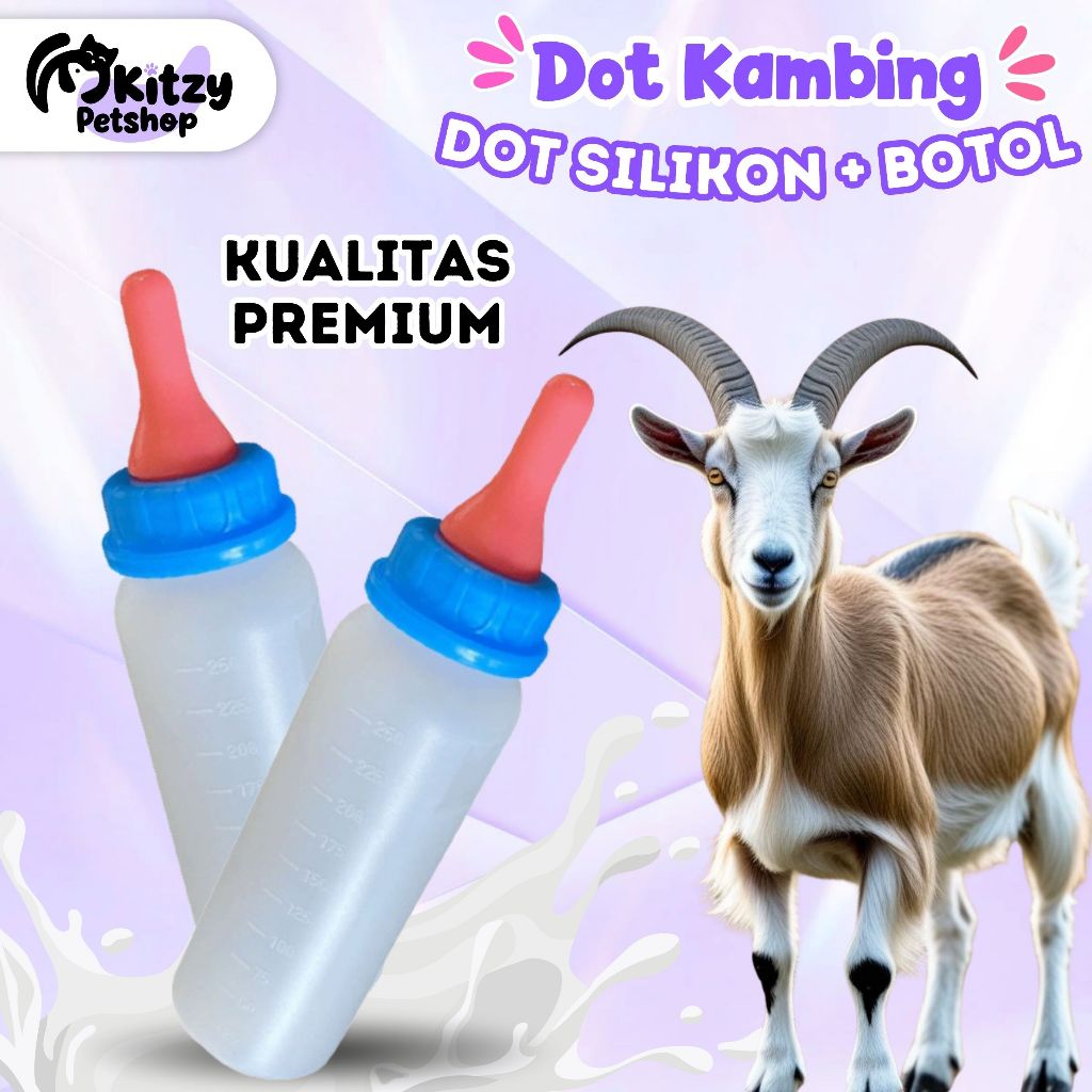 Dot Botol Susu Cempe Anak Kambing Silikon Merah KITZY
