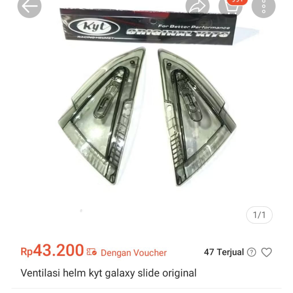 Ventilasi KYT DJ.galaxy belakang ori