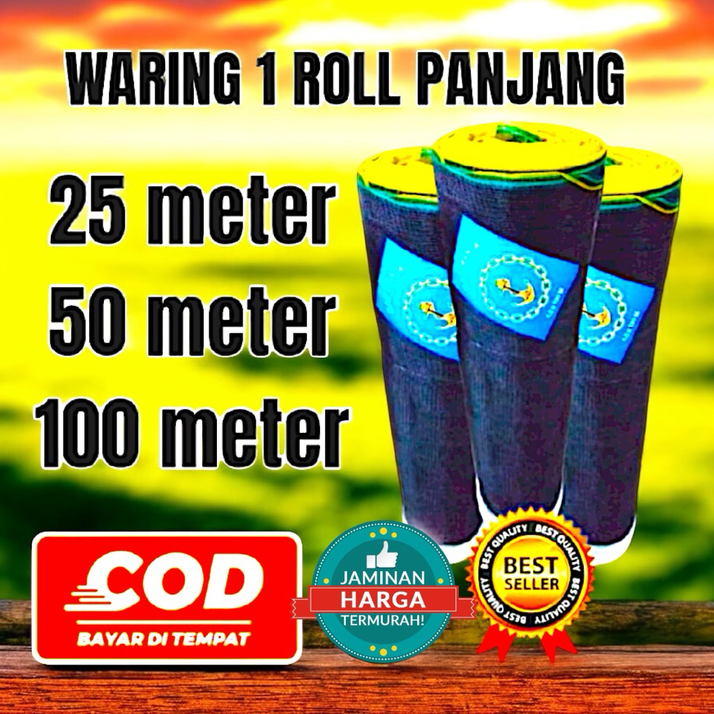 JARING WARING ORIGINAL PAGAR AYAM, IKAN DAN TANAMAN, DLL TERSEDIA PANJANG 15M 20M 25M 50M 75M 100M H