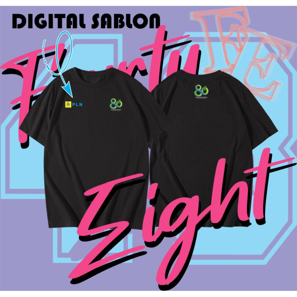 baju t-shirts kaos PLN hari nasional listrik banyak pilihan warna