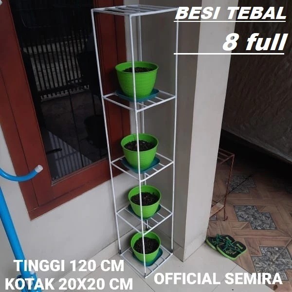 RAK BUNGA RAM 5 TINGKAT TINGGI 120 CM/STANDING POT/RAK BUNGA BESI/STANDING POT BESI/RAK BUNGA MURAH/