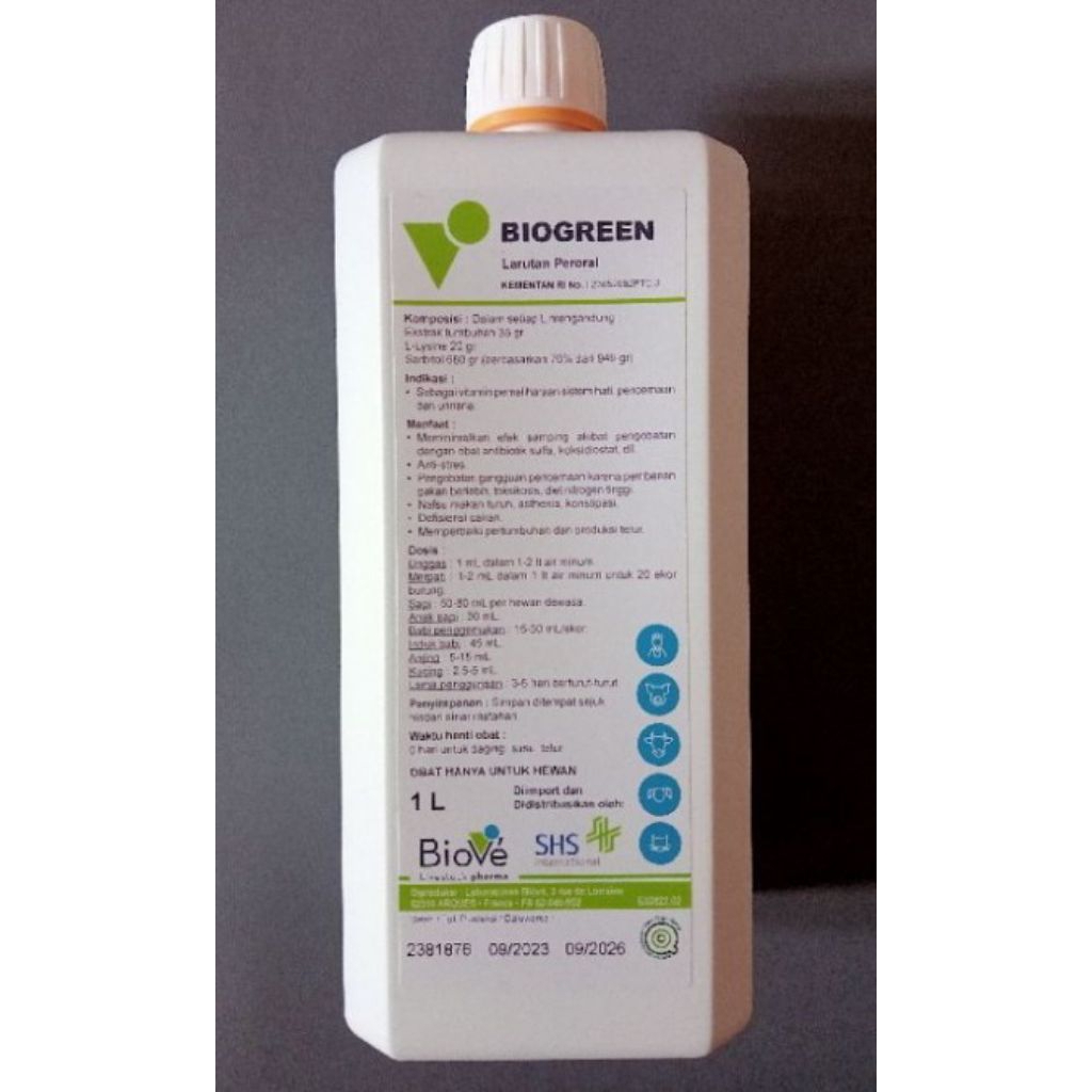 Biogreen Supplement Ayam 100% produk asli original kemasan pabrik