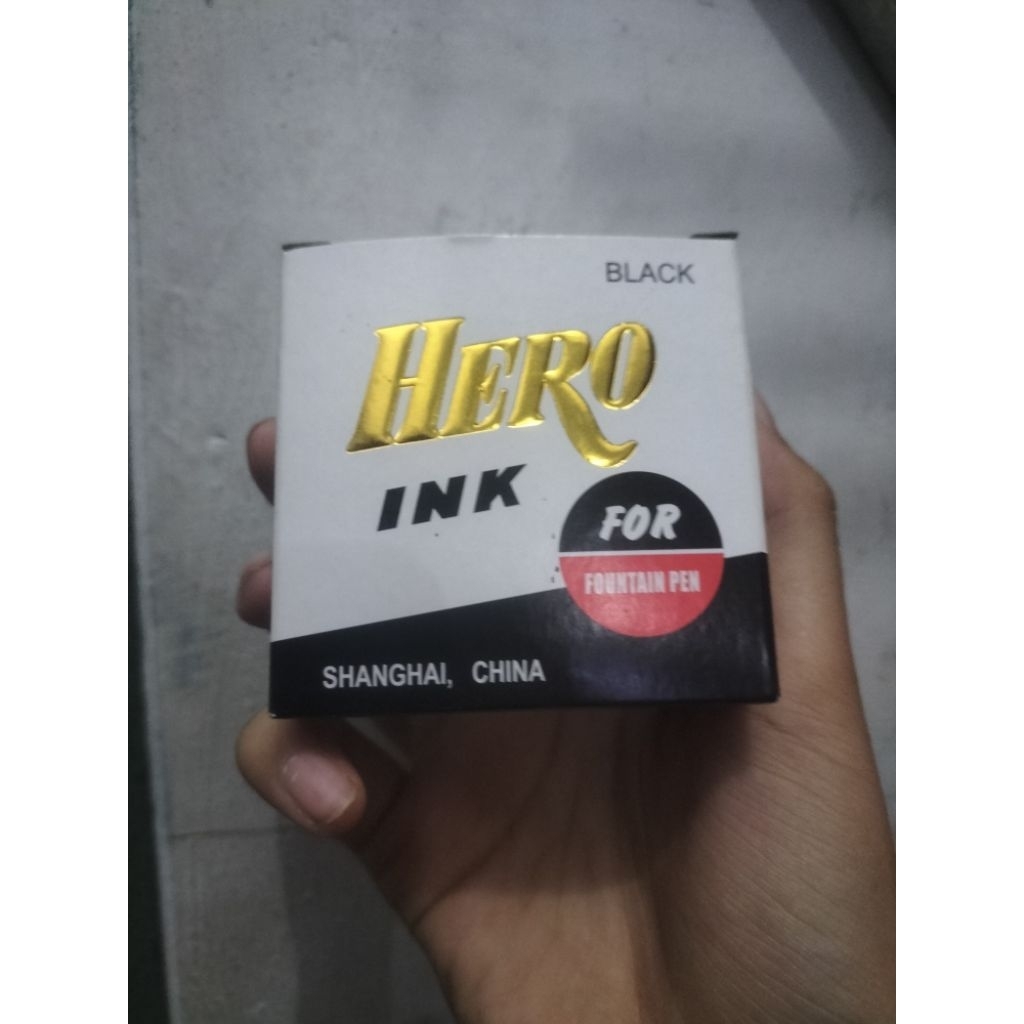 Tinta Cair Hero Original Khusus For Fountain Pen Hero Ink warna hitam