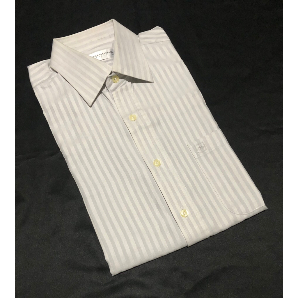 KEMEJA PIERRE BALMAIN PARIS FORMAL SINGEL POCKET SECOND ORIGINAL (L)