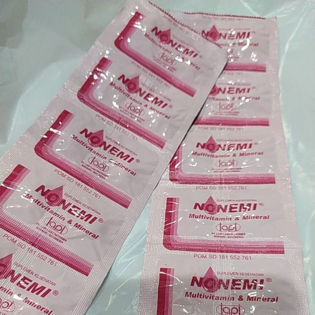 Nonemi multivitamin tambah darah perlembar 10 tablet