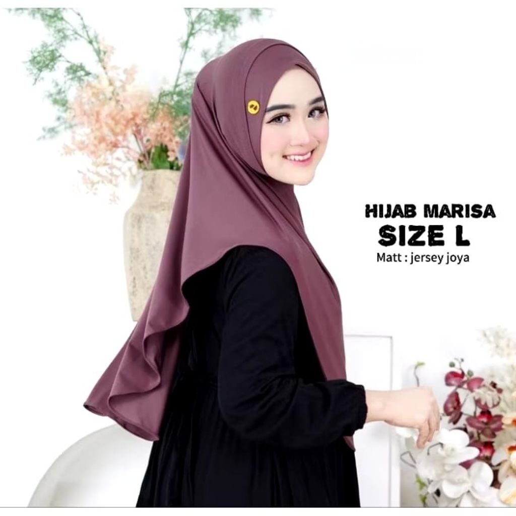 MARISA SIZE L - HIJAB INSTAN DAILY TERBARU HIJAB JUMBO TERBARU BAHAN JERSEY ZOYA BY QINARA MOSLEM WE