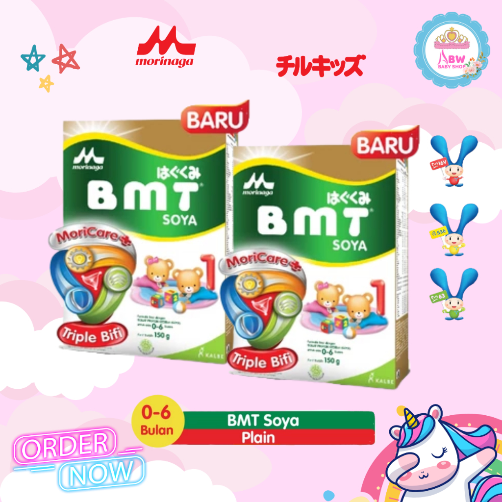 Morinaga BMT Soya Formula Bayi Usia 0-6 Bulan SUFOR Susu Pendamping Asi Isolat Prolein Kedelai