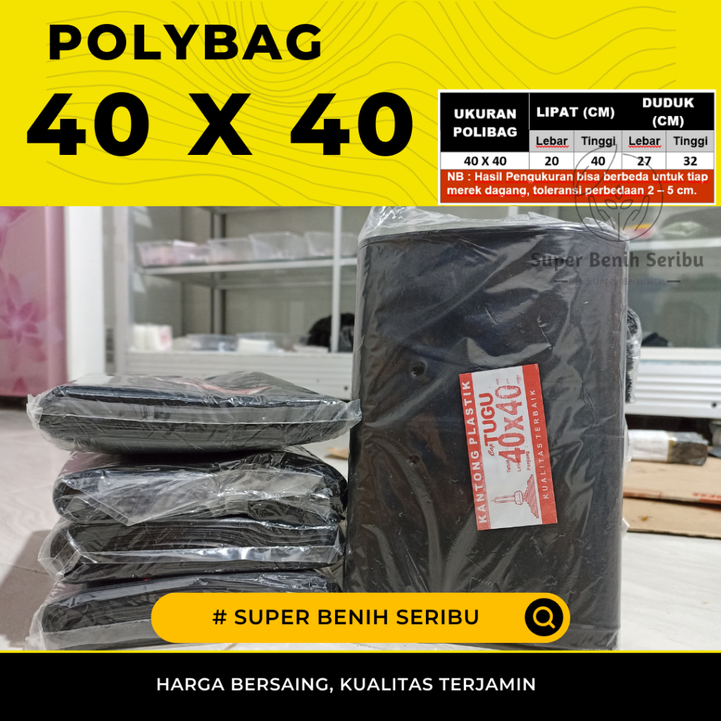 500gr Polybag Tanaman Ukuran 40x40 merk Tugu