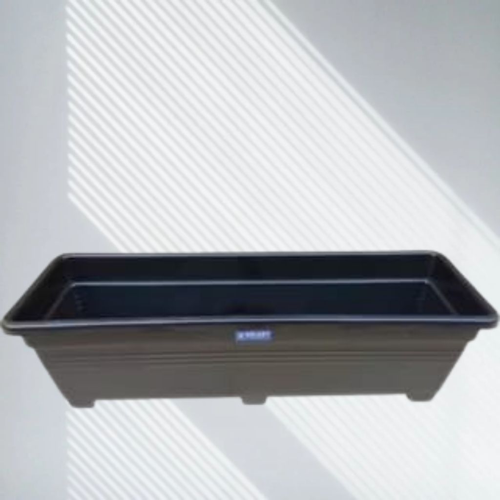 Pot Segi Panjang Hitam Dan Putih / Pot Tanaman Hias / Pot Plastik