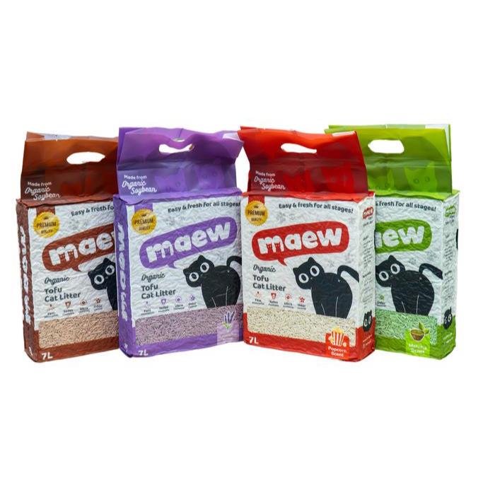 Pasir MAEW TOFU 7liter Pasir Wangi Tofu 7L Pasir Tofu Kucing Tidak Berdebu Maew Pasir Tofu Cat Liter