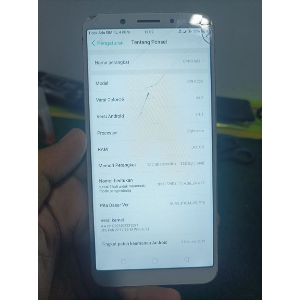 MESIN OPPO A83 MINUS RESTART