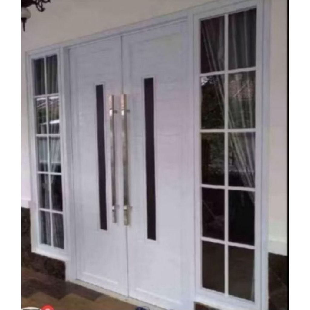 kusen pintu aluminium kupu2 double kusen jendla kanan kiri ukuran kusen pintu 3inc L 120 T 215 kusen