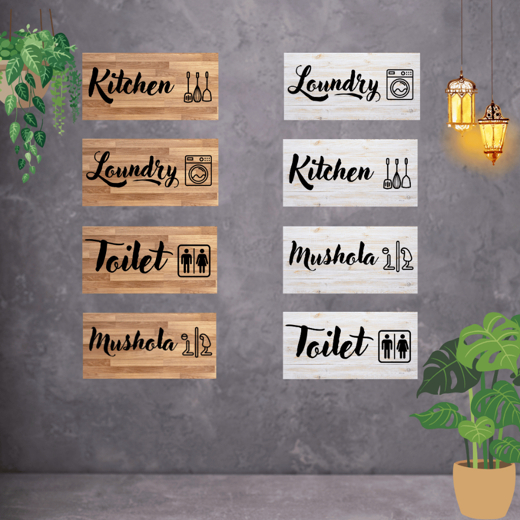 PAPAN TULISAN Kitchen Loundry Toilet Mushola Sign Gantungan Pintu