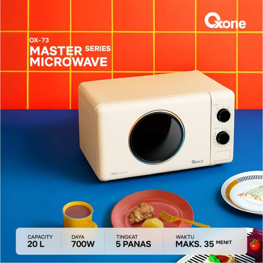 Oxone Microwave Oven Listrik Electric OX73 OX 73 Kapasitas 20 Liter 20L Pemanas Makanan 700 Watt