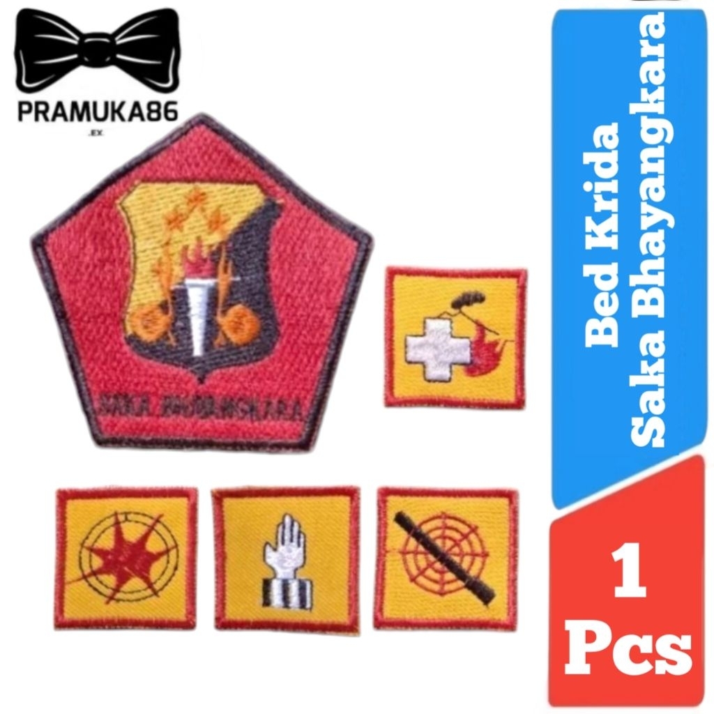 Bed Saka Bhayangkara & Bed Krida Bhayangkara Bordir / Badge Krida Saka Bhayangkara / Logo Krida Saka