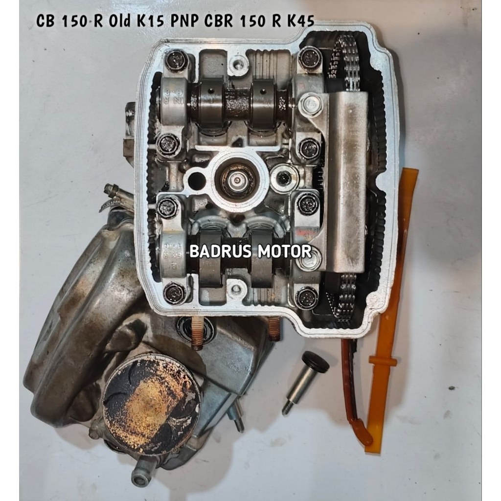 KOP BLOK HEAD BLOK KLEP BLOK SEHER PISTON MOTOR HONDA  CB 150 R OLD KODE PART  K15 SEKEN ORIGINAL CO