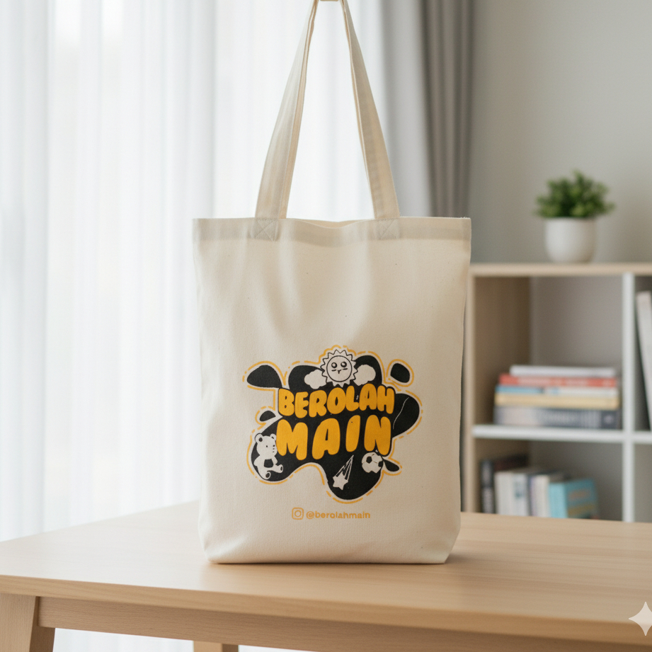 PROMO Tas Blacu Custom Sablon - ToteBag Souvenir Event/Pernikahan/Hajatan/Promosi