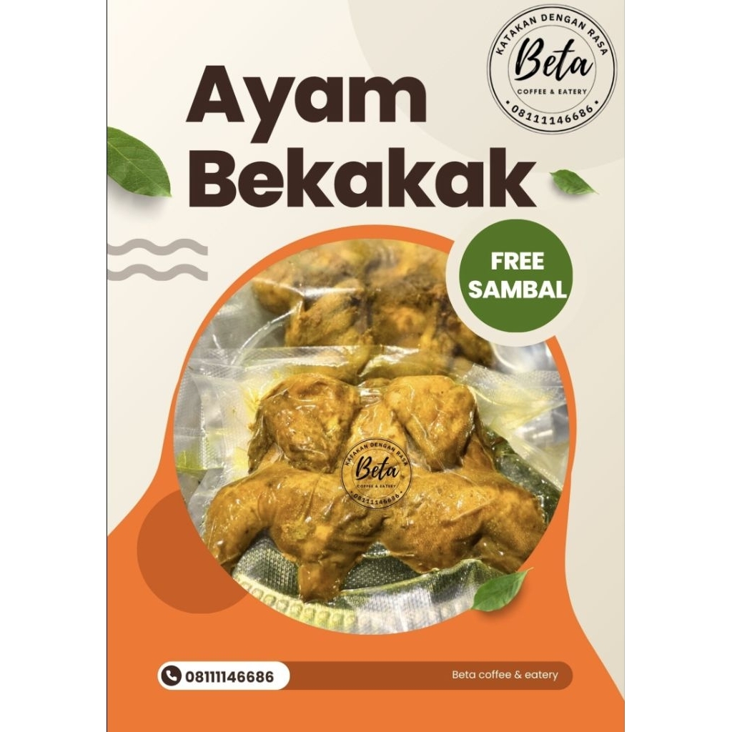 Ayam bekakak bumbu kuning free sambal maknyusss