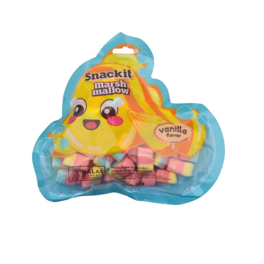 SnackIt Marshmallow Bentuk Gaun Ikan Cupcake Halal
